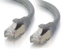 כבל רשת מסוכך CAT6 באורך 0.2 מטר אפור