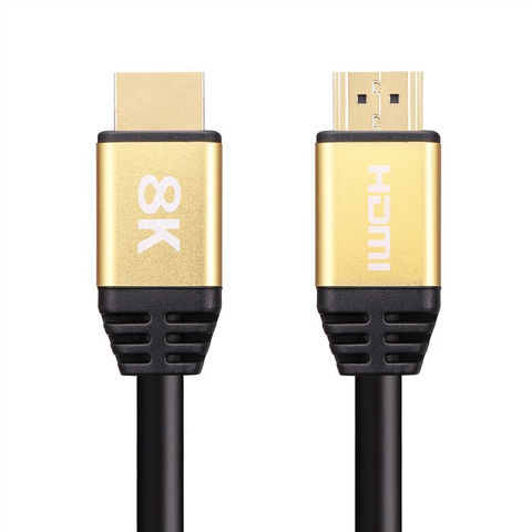 כבל HDMI2.1 איכותי מוזהב 8K@60HZ באורך 1 מטר, תוצרת TopX