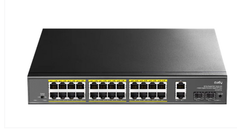 GS1026PS2 מתג PoE 24-GbE עם 2 Uplink GbE ו-2 Uplink SFP   CUDY