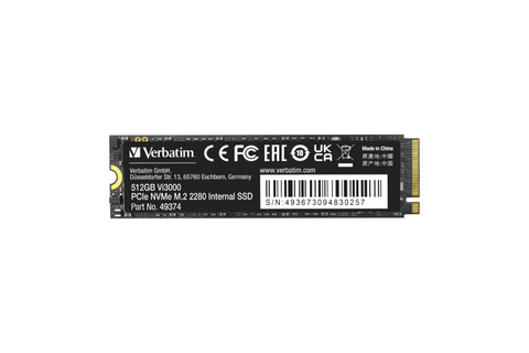 VERBATIM Vi3000 PCIe NVMe M.2 SSD 512GB