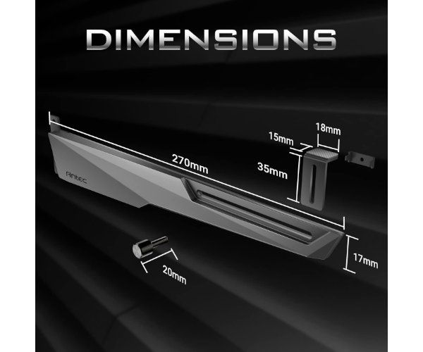 תמונה ממוזערת: תומך לכרטיס מסך ANTEC GPU Holder Dagger Black