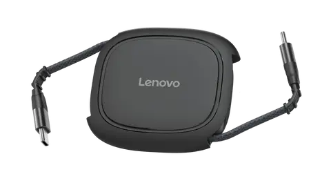 כבל USB-C נשלף עם טעינה מהירה Lenovo 240W USB-C Retractable Cable GX91V57058 - צבע שחור