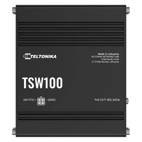 סוויץ' תעשייתי TSW100 PoE מבית TELTONIKA