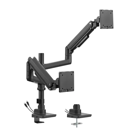 זרוע שולחנית לשני מסכים גדולים עד 49" – דגם LDT69-C024UCP Black LUMI