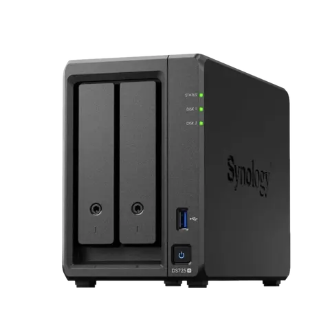 Synology DS725+ פתרון NAS קומפקטי ומתקדם לעסקים קטנים ומשתמשים מקצועיים