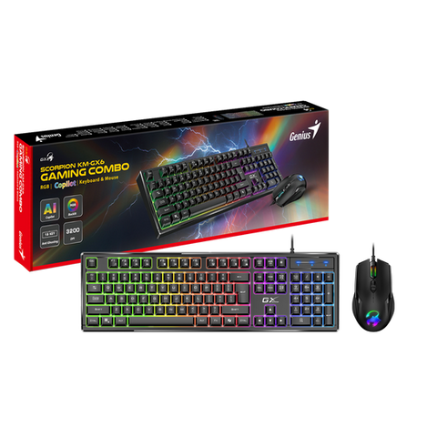 סט מקלדת ועכבר גיימינג GENIUS SCORPION KM-GX6