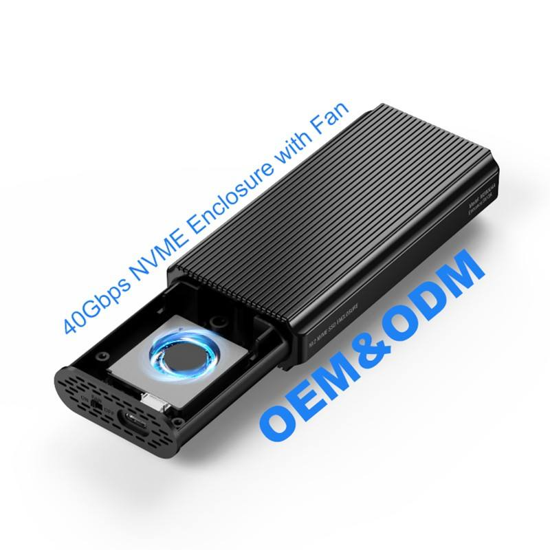 Thumbnail: מארז חיצוני לדיסק M.2 NVMe מהירות 40Gbps – עם מאוורר לקירור נוסף