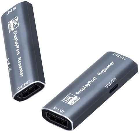 מתאם DISPLAYPORT נקבה - נקבה לפאנל (עם "אוזניים" לפנל)