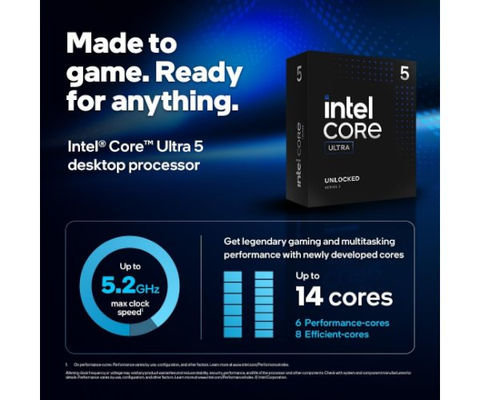 מעבד Intel Core Ultra 5 245K Tray No Fans Up To 5.2GHz