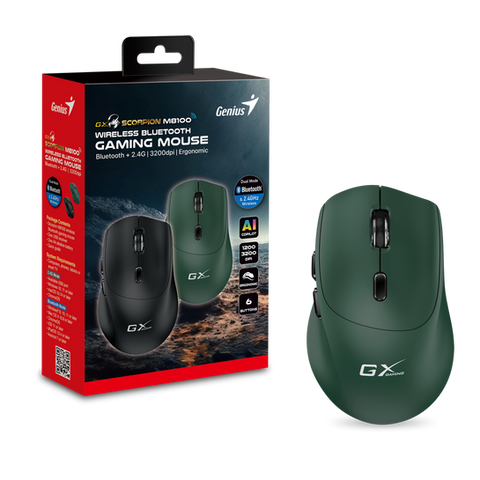 עכבר גיימינג אלחוטי GENIUS Scorpion M8100 ARMY GREEN