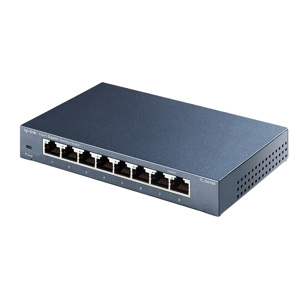 Thumbnail: מתג שולחני 8 פורטים SG108 Gigabit מבית TP-LINK
