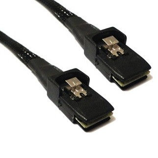 כבל MINI SAS 26P (SFF-8088) - 4xSAS 29PIN+4xPOWER (SFF-8482) 1M