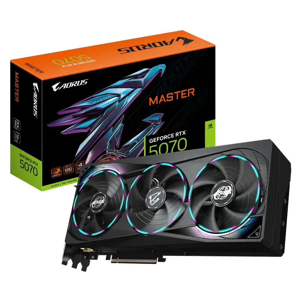 כ.מסך GIGABYTE AORUS GeForce RTX 5070 MASTER 12G
