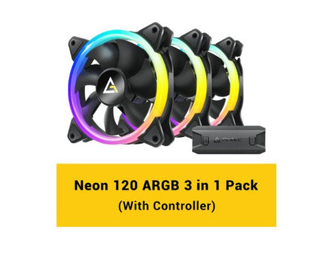 מאווררים למארז ANTEC NEON 120 ARGB BLACK 3PK
