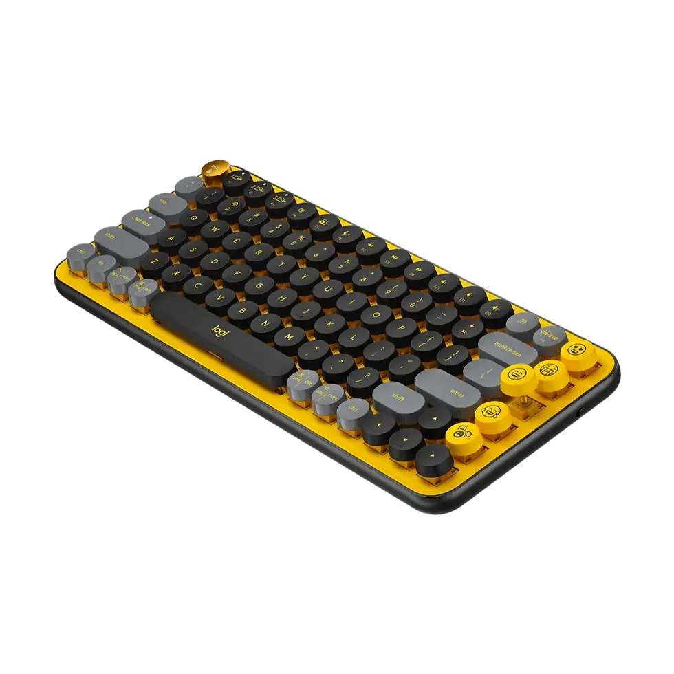 Thumbnail: מקלדת מכאנית אלחוטית שחור צהוב LOGITECH POP KEYS