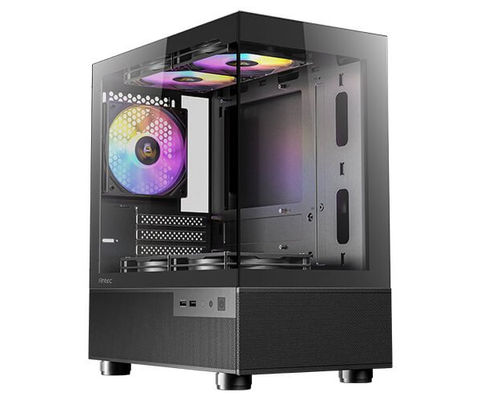 מארז שחור Antec CX200M RGB ELITE M-ATX 5X120mm RGB FANS