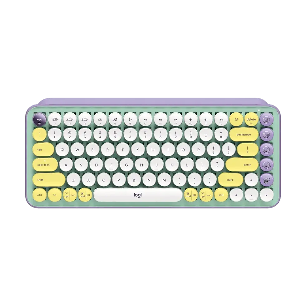 תמונה ממוזערת: מקלדת מכאנית אלחוטית סגול, לבן, צהוב, מנטה צהוב LOGITECH POP KEYS