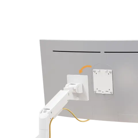 זרוע שולחנית לשני מסכים גדולים עד 49" – דגם LDT69-C024UCP White LUMI