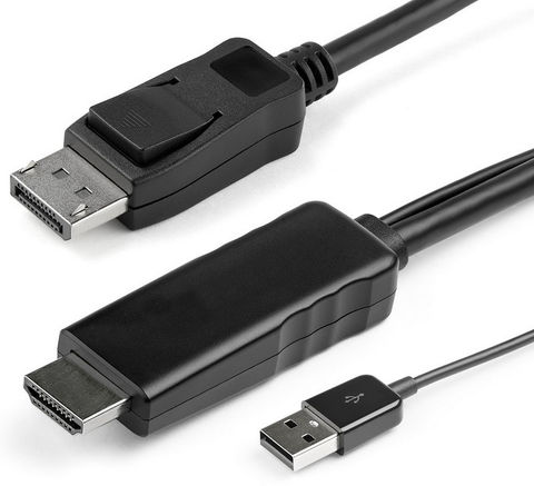 כבל ממיר HDMI זכר ל-DISPLAYPORT זכר (מחשב HDMI למסך DP) באורך 1.8 מטר, תומך 4K@6