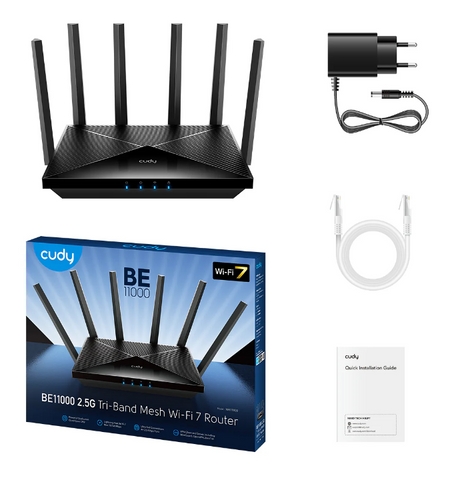 CUDY BE6500 2.5G Wi-Fi 7 Router WR6500H