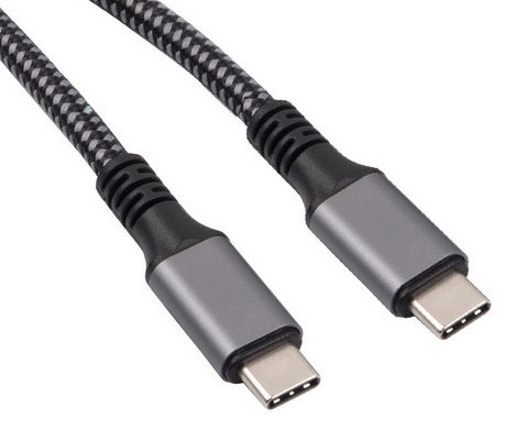 כבל 10Gbps 100W USB3.2 GEN2, תקע USB C זכר - C זכר, תומך אודיו/וידאו 4k@60hz באו