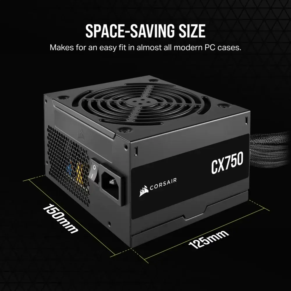 ספק כוח 750 וואט -CORSAIR CX750 80 PLUS Bronze