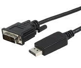 כבל Displayport - DVI באורך 1.8 מטר, תומך 4K@30HZ