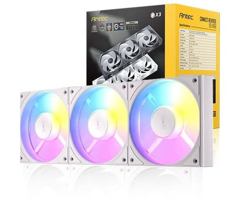 מאווררים למארז ANTEC Connect C120 Reverse ARGB WHITE 3PK