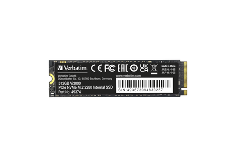 VERBATIM Vi3000 PCIe NVMe M.2 SSD 512GB
