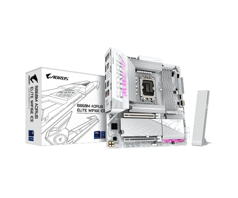 לוח למעבד דור 15 Gigabyte B860M AORUS ELITE WIFI6E ICE ATX 2.5GB