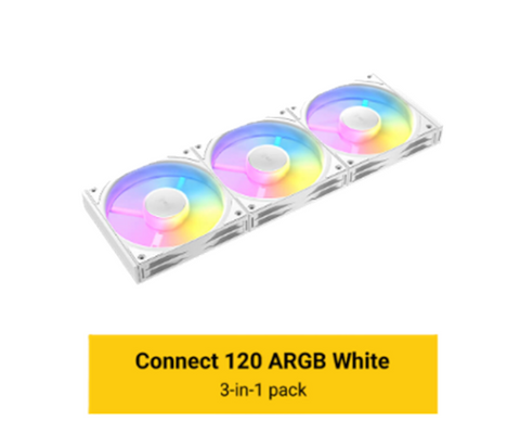 מאוררים למארז ANTEC Connect C120 ARGB WHITE 3PK
