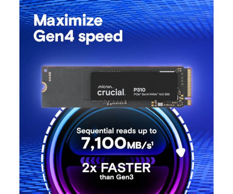 דיסק פנימי Crucial P310 1TB PCIe Gen4 NVMe 2280 M.2 SSD bulk