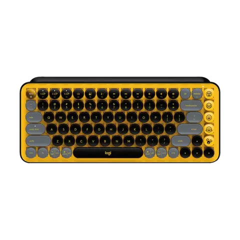 מקלדת מכאנית אלחוטית שחור צהוב LOGITECH POP KEYS