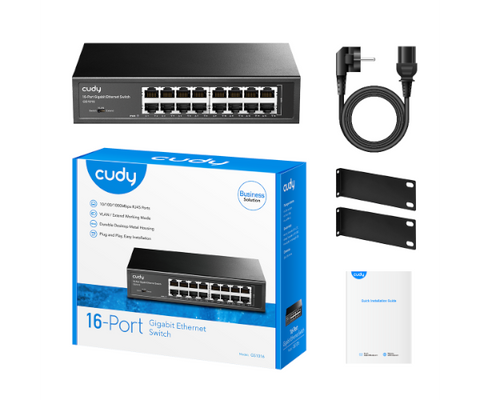 מתג לא מנוהל CUDY GS1016 16 Port Gigabit Ethernet Switch