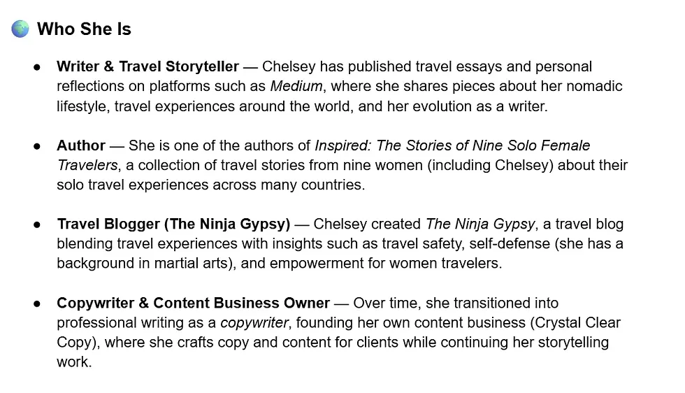 What Chat GPT said about me