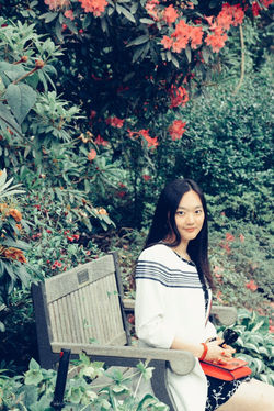 Lady in the garden, Victoria