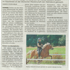 Artikel der Pferde Woche über die MEM 2014