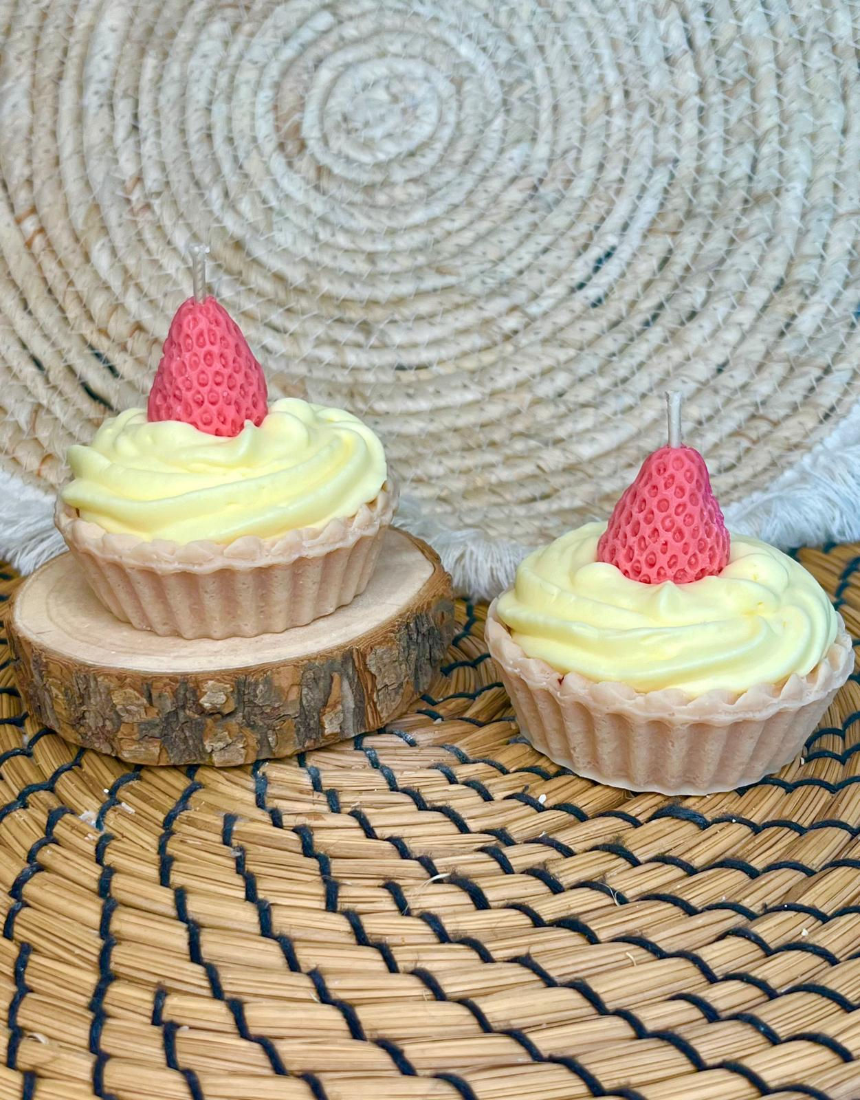 Bougie gourmande tartelette fraise - YP's Candles