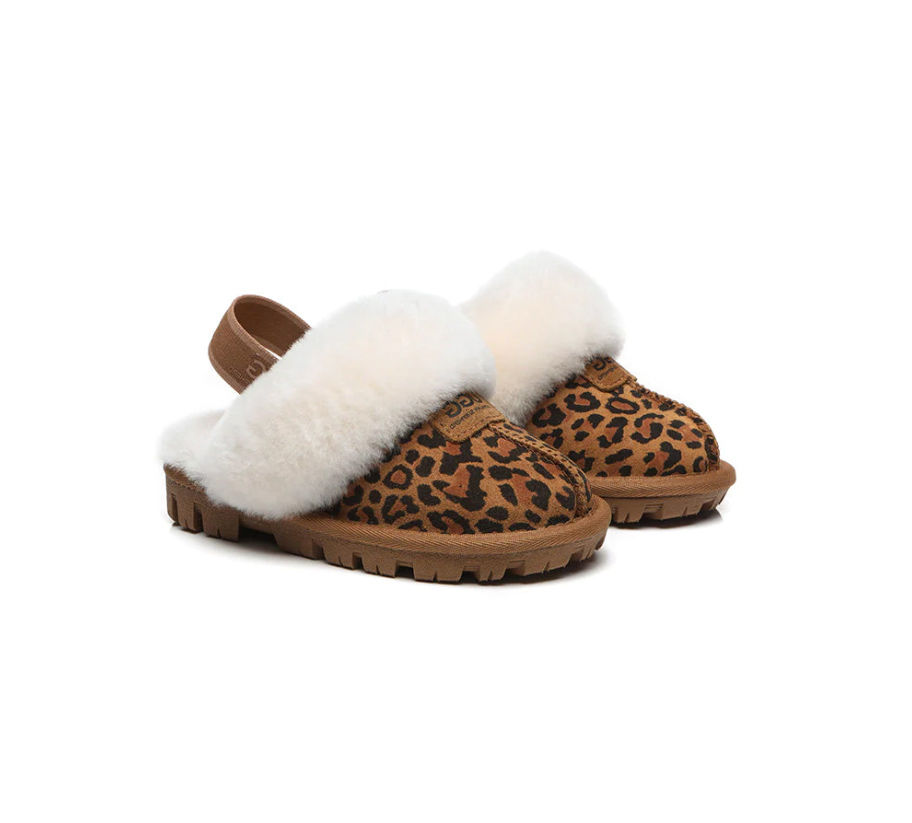 AUSTRALIAN SHEPHERD® UGG Kids Sheepskin Wool Slingback Slippers Suzie AS 2038K