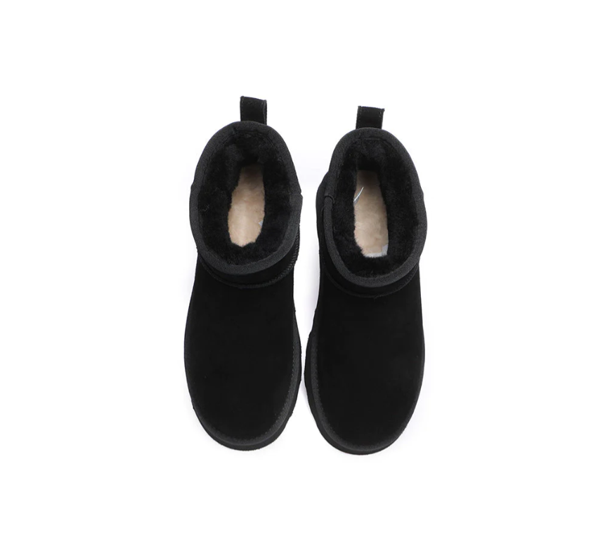 UGG Sheepskin Wool Mini Platform Boots Thick Bottom AS 3033