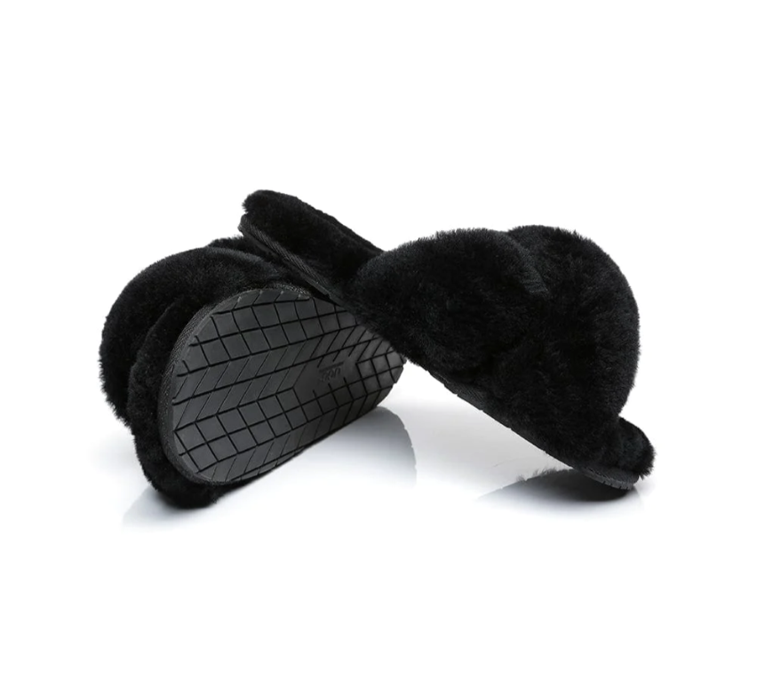 AUSTRALIAN SHEPHERD® UGG Women Crossover Fluffy Slides Linty AS 2012