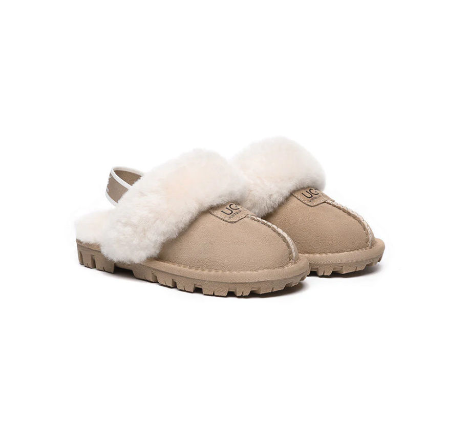 AUSTRALIAN SHEPHERD® UGG Kids Sheepskin Wool Slingback Slippers Suzie AS 2038K