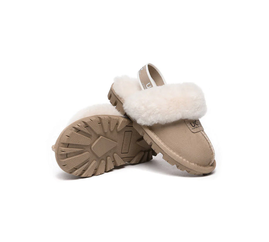 AUSTRALIAN SHEPHERD® UGG Kids Sheepskin Wool Slingback Slippers Suzie AS 2038K
