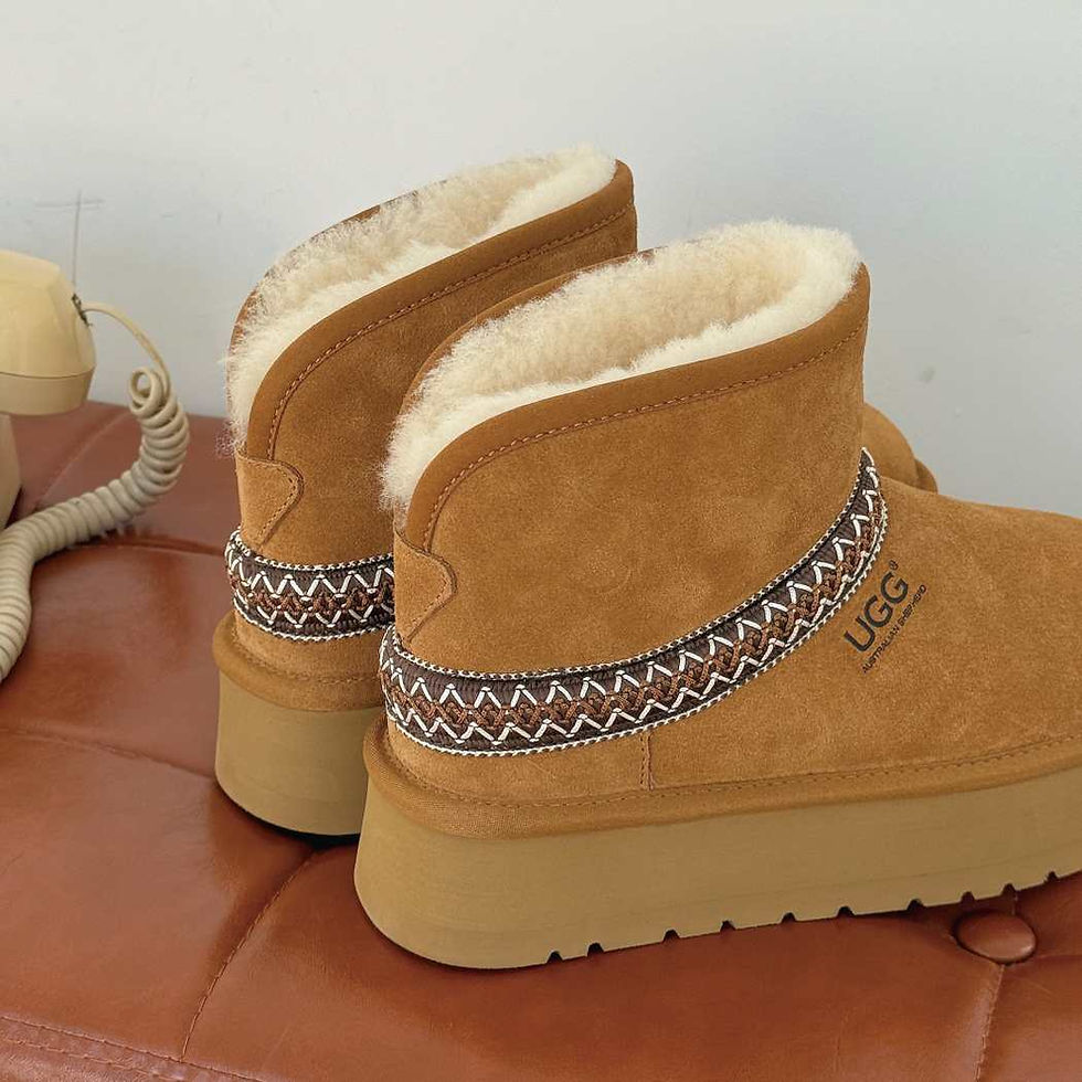 Thumbnail: AUSTRALIAN SHEPHERD® UGG Boots Knitted Platform Ankle Boots Fayle AS 3146