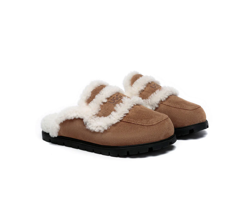 Thumbnail: AUSTRALIAN SHEPHERD® UGG Women Sheepskin Shearling Lined Slippers Remi AS 2054