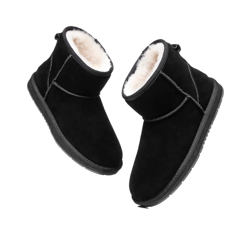 AUSTRALIAN SHEPHERD® UGG Sheepskin Wool Boots Mini Classic Suede 15710