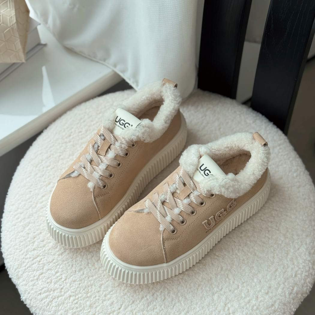 AUSTRALIAN SHEPHERD® UGG Lorne Wool Collar Platform Sneakers AS 5030