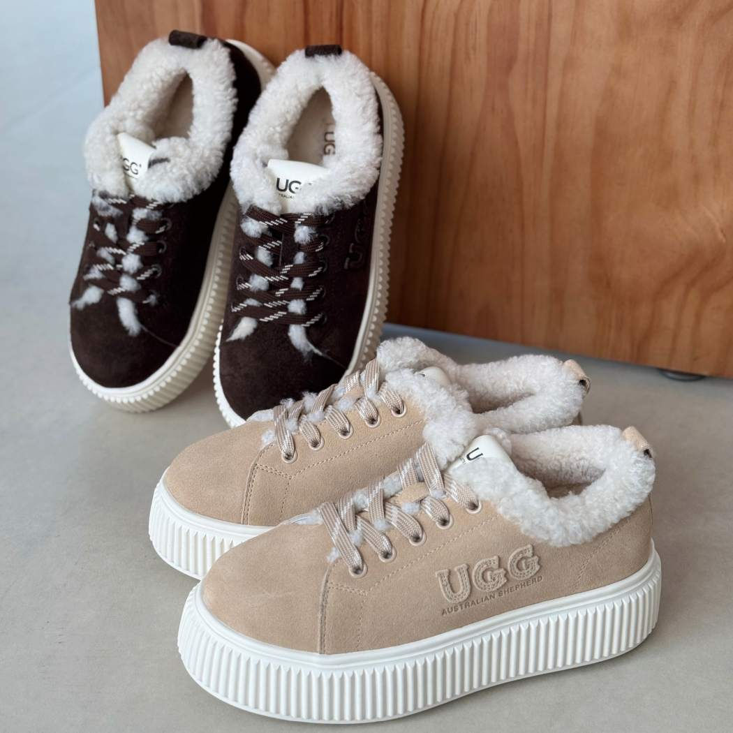 AUSTRALIAN SHEPHERD® UGG Lorne Wool Collar Platform Sneakers AS 5030