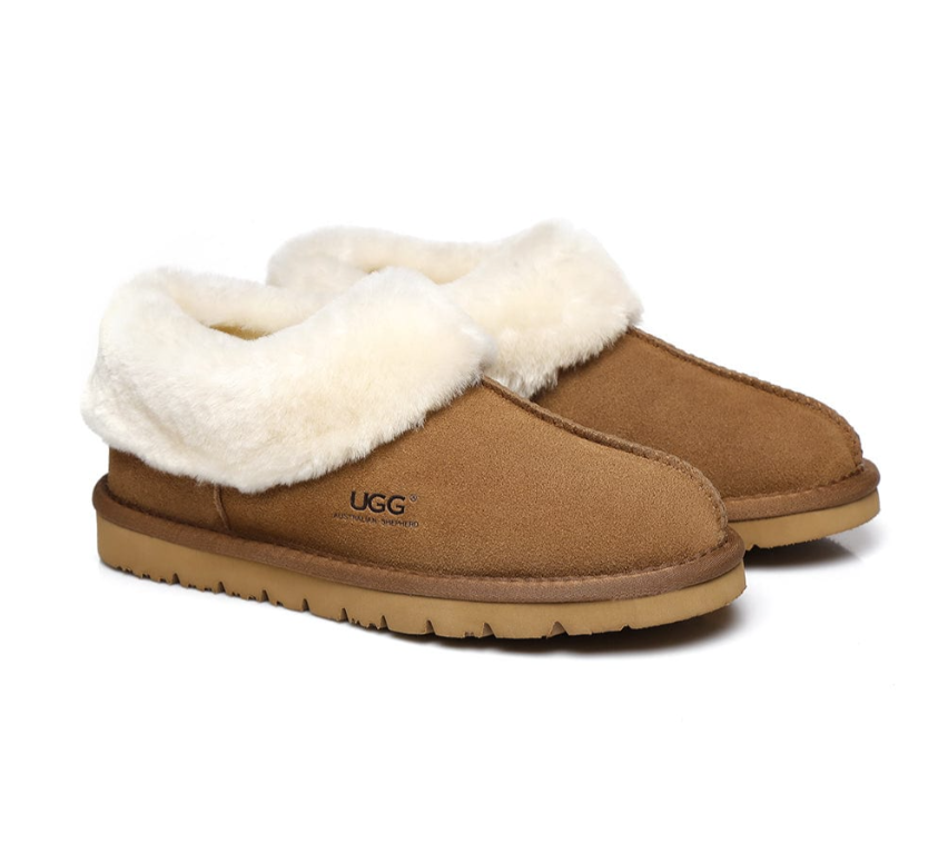 AS UGG Sheepskin Wool Ankle Slippers Homey AS 15545