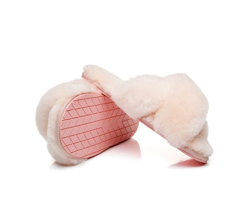 AUSTRALIAN SHEPHERD® UGG Women Crossover Fluffy Slides Linty AS 2012
